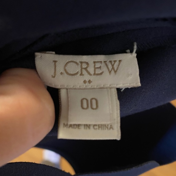 J Crew Navy Scalloped Dress - Picture 7 of 8